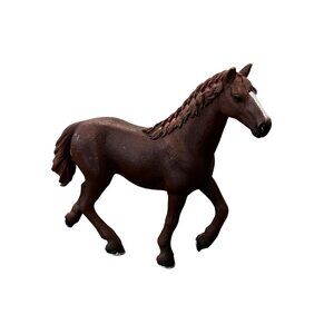 Schleich Brown Horse Stallion Braided Mane Am Limes D73527 Animal Figurine Toy